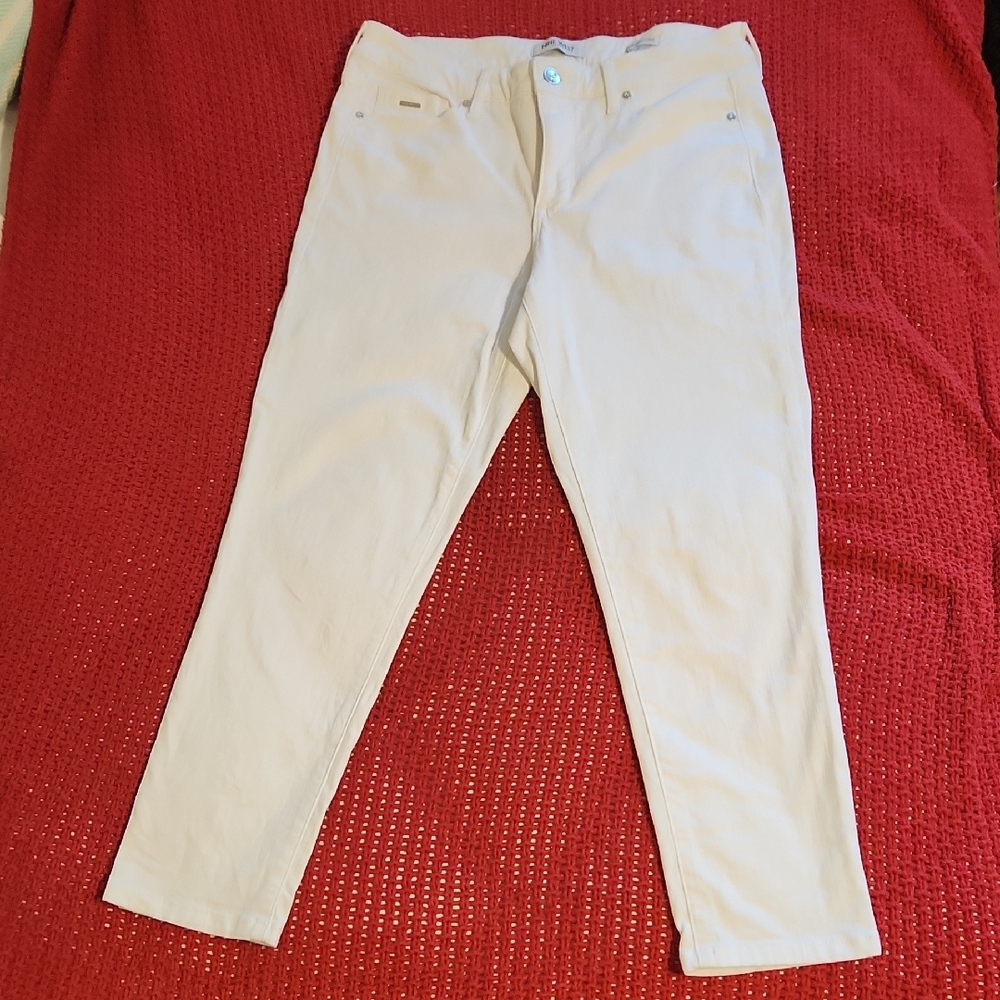 Nine West White Gramercy Crop Jeans Sz 8